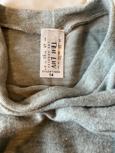 Tru Luv girls cropped cozy knit zip back sweater 14