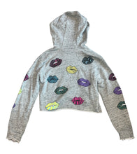 Chaser brand girls cropped wild lips hoodie 14