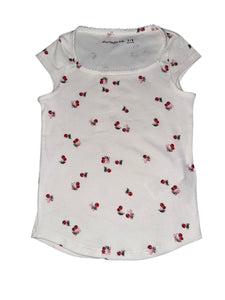 Abercrombie Kids girls cherry print cap sleeve tee 5-6