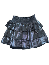 Katie J NYC tween girls metallic Allison tiered skirt L(12)