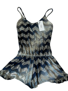 Les Tout Petits girls sparkle zig zag romper 14 NEW