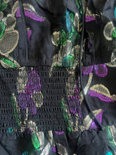 Ba$sh women’s Angelo metallic floral cropped peasant top 3(L)