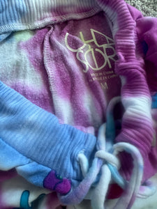 Chaser Brand girls 2pc Peace Out tie dye set L(top) & M(pant)