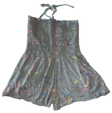 Flowers By Zoe girls smocked neon splatter romper 6x