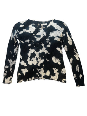 Flowers By Zoe girls bleached distressed sweater XL(14)