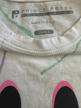 Prince Peter girls happy face graphic distressed cropped tee S(7-8)