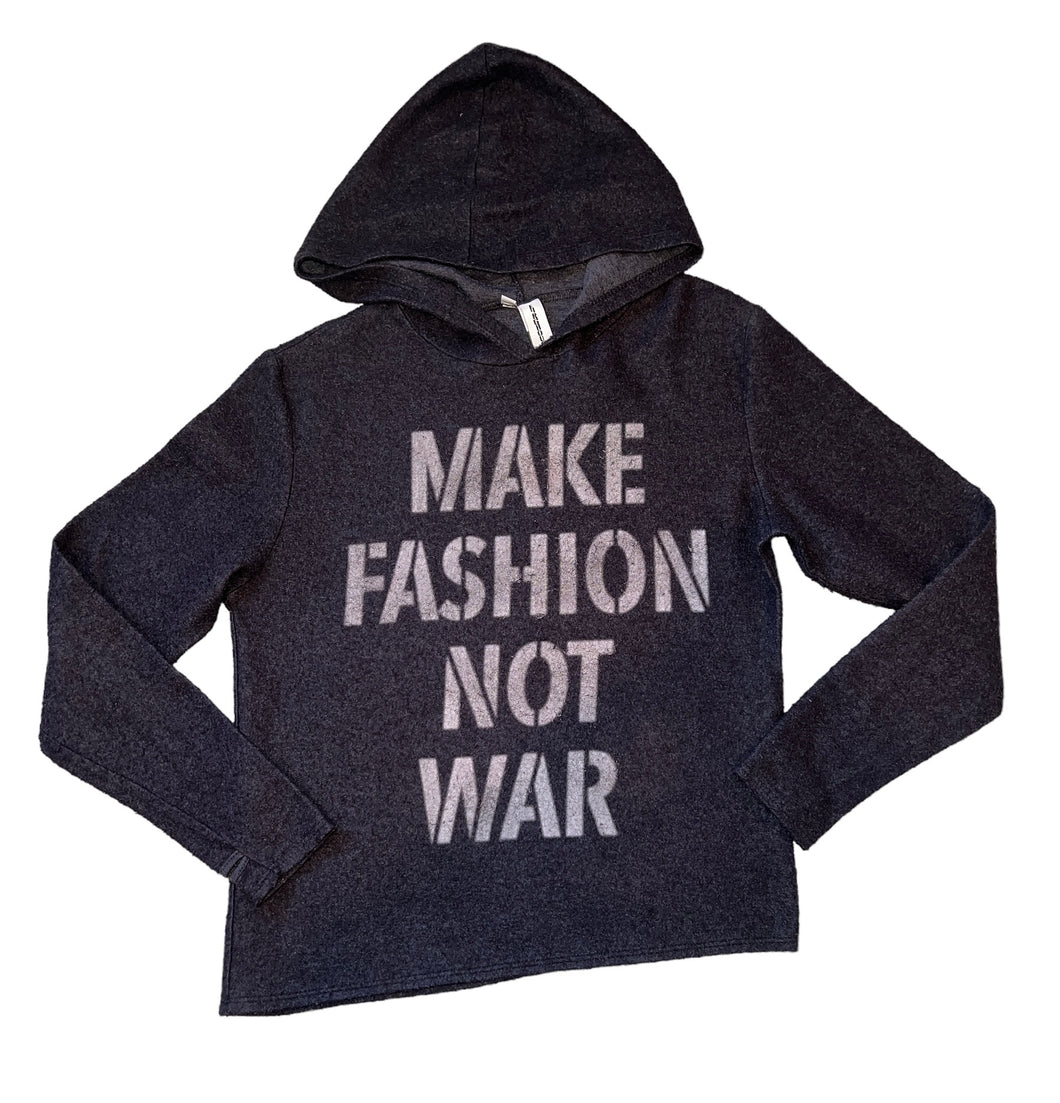 Firehouse girls MAKE FASHION NOT WAR inside out hoodie S(runs large measures 10)