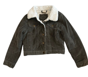 Jou Jou girls cropped sherpa corduroy jacket S(7-8)