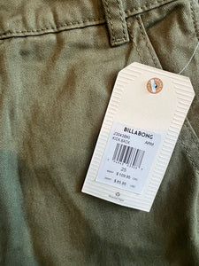 Billabong women’s mid rise Kick Back cargo pants 25 NEW