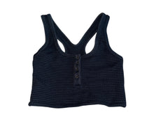 Katie J NYC tween girls cropped henley tank top M(10)