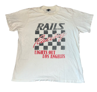 Rails women’s Racing Lights Out Los Angeles graphic Boyfriend tee M