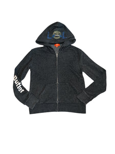Butter Supersoft girls rhinestone emoji zip hoodie M(8-10)