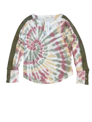 Vintage Havana girls snap cuff thermal top M(10-12) NEW