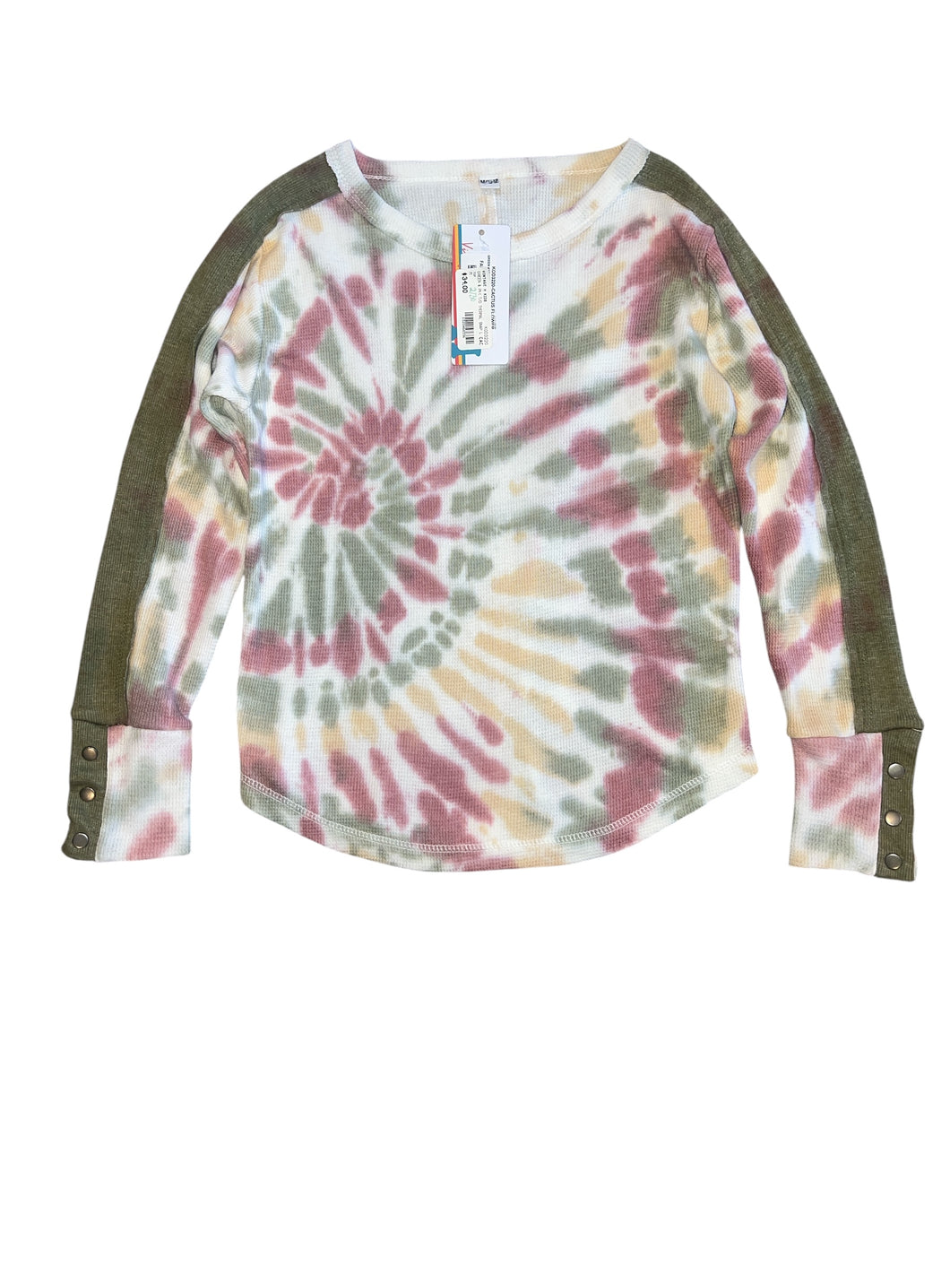 Vintage Havana girls snap cuff thermal top M(10-12) NEW