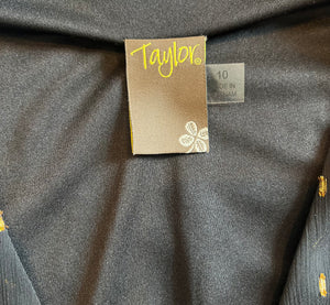 Taylor women’s smocked waist ruffle dress 10