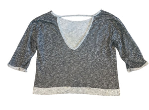 Bobi women’s french terry open back top S