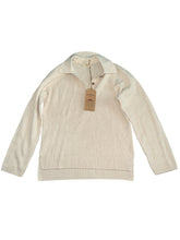 Faherty women’s Miramar linen relaxed polo sweater XS NEW