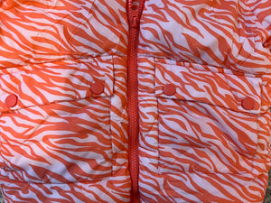 Rockets of Awesome girls zebra hooded puffer jacket 6