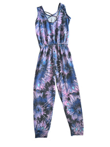 Pixie Lane girls tie dye sleeveless jumpsuit 8