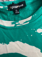 #GlobalLove x Flowers By Zoe girls bleach splatter happy face cropped top XL(12-14)