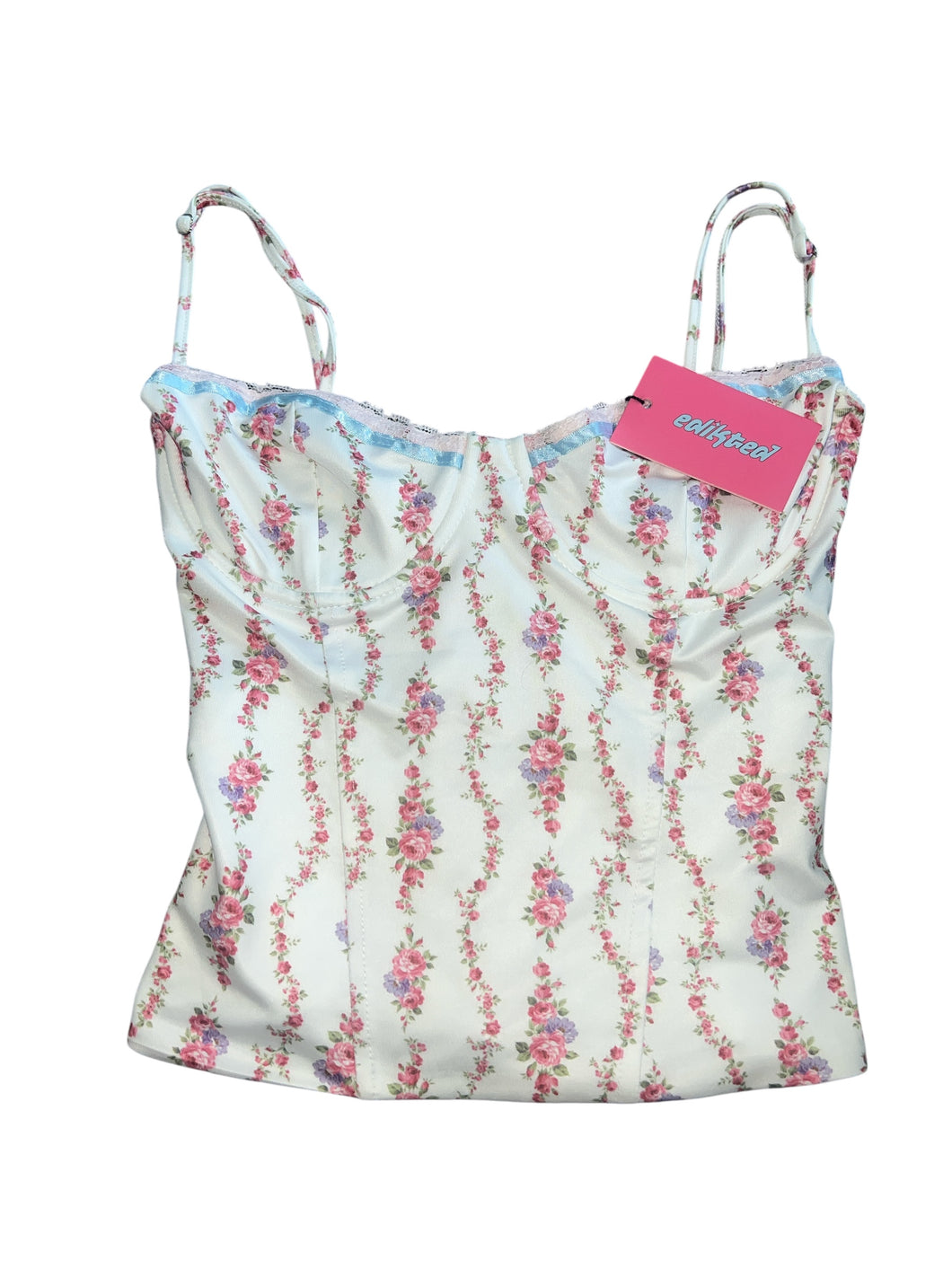 Edikted juniors Indira cupped lace up corset cami S NEW