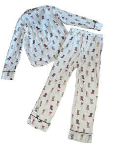 Z Supply women’s 2pc Sleep All Day puppy print pajama set XS