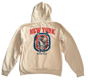 Overtime adult New York pullover hoodie sweatshirt M