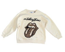 Zara girls Rolling Stones leopard lips sweatshirt 8-9