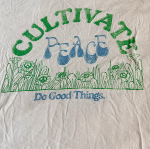 Girl Dangerous Cultivate Peace ringer tee S