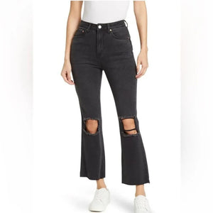 Avec Les Filles women’s high rise kick crop jeans 26 NEW