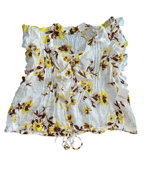 Free People Women’s Naya floral cropped blouse XS NEW