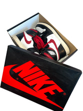 Nike Air Jordan men’s Retro 1 high OG sneaker black/gym red/white sail 10.5