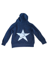 Royal Apparel unisex kids triblend zip hoodie with distressed star L(6)