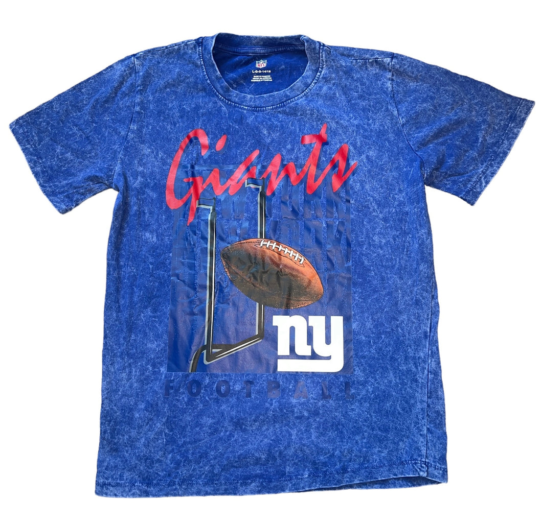 NFL boys mineral wash Giants football graphic tee L(14-16)