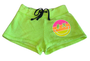 Love Junkie girls neon happy face lounge shorts M(10-12)