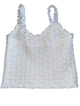 Katie J NYC junior Shari smocked cropped tank top S