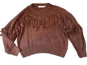Bishop + Young women’s Glam Slam fringe sweater XS