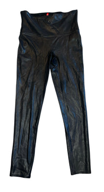 Spanx shape women’s shimmer faux leather leggings L petite