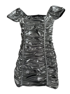 Cheryl Creations Kids Amelia ruched shimmer dress L(14)