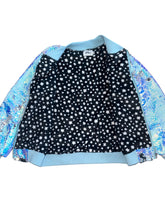Lola & The Boys girls icy ombre sequin bomber jacket 10