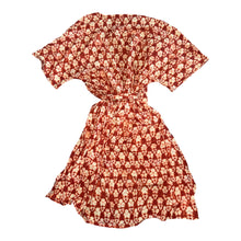 Faherty women’s Willow wrap dress in Spiced Shibori print XS NEW