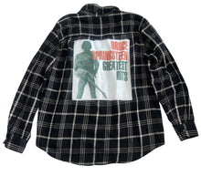 Women’s upcycled Bruce Springsteen flannel shirt S/M (read measurements)