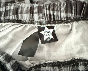 Pixie Lane girls plaid print lounge pants 9-10