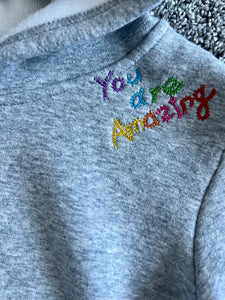 Lola & The Boys girls 2pc cropped rainbow sequin sweatsuit 8