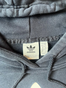 Adidas women’s boxy cropped logo hoodie sweatshirt L