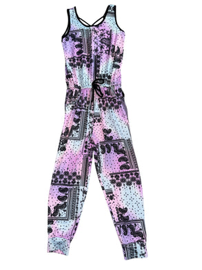 Pixie Lane girls pastel paisley sleeveless jumpsuit 7