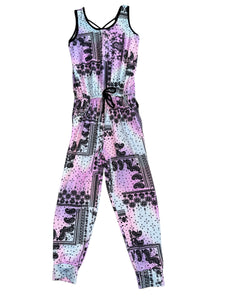 Pixie Lane girls pastel paisley sleeveless jumpsuit 7