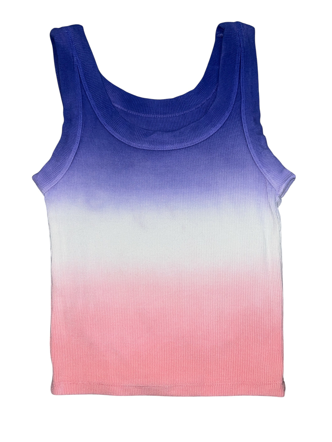 Katie J NYC Livi tween girls ribbed dip dye crop tank XL(14)