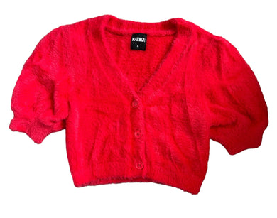 Katie J NYC tween girls cropped mohair cardigan XL(14)