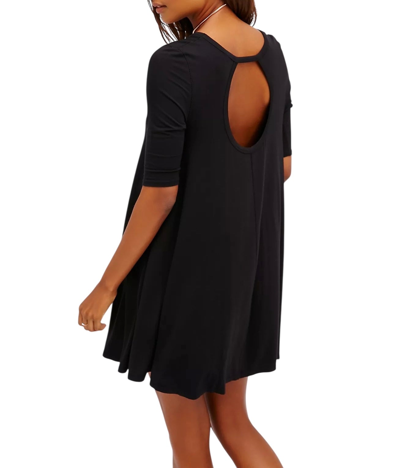 open back tunic dress Open Back Linen Tunic Dress OffOn